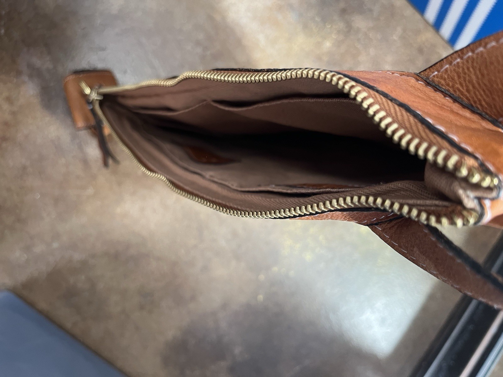 Leather patchwork purse Large Clutch handbag RE:D… - image 11