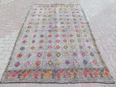 Vintage Turkish Kilim Wool Area Rug Handmade Floor Carpet Large Teppich 70''X120''