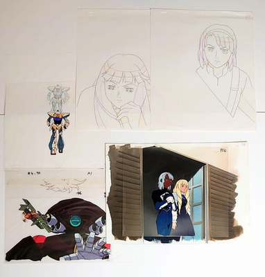 #ad Turn A Gundam Animation Original Production Cel SET $590.00