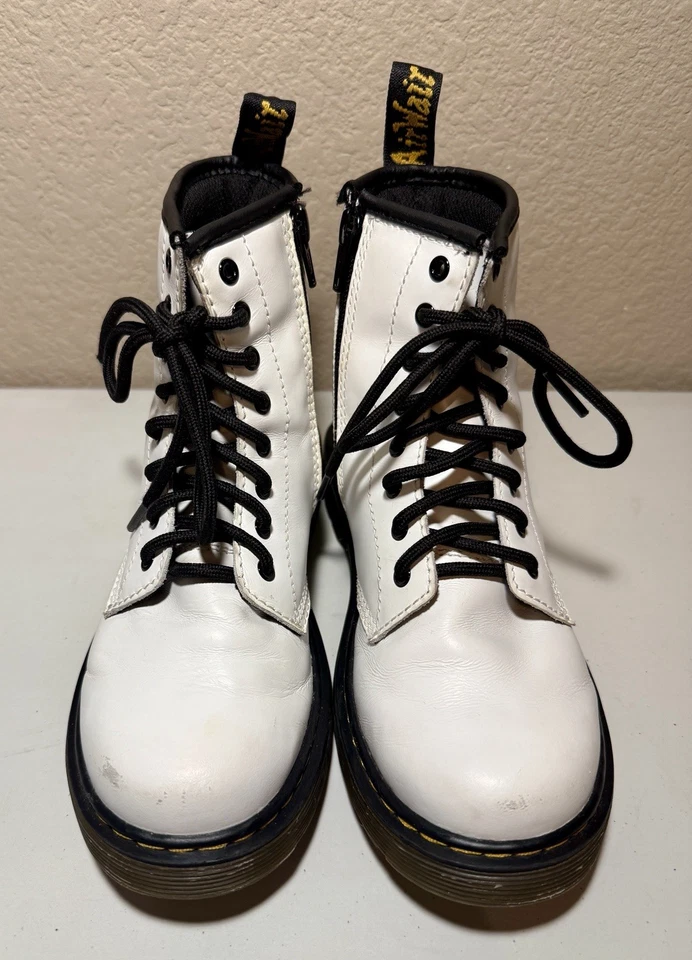 Doc Martens 1460 J 白色靴子儿童 3 码(美国)鞋 Air Wair — 第 3/4 张图片