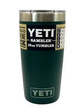 YETI Rambler 10 oz Tumbler Black Forest Green Seasonal Color Collector’s Item