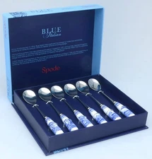 Spode Blue Italian Teaspoon - Set of 6 Boxed 8936766