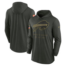 Buffalo Bills Nike 2025 Salute to Service Sideline Lightweight Hoodie-XL-NWT