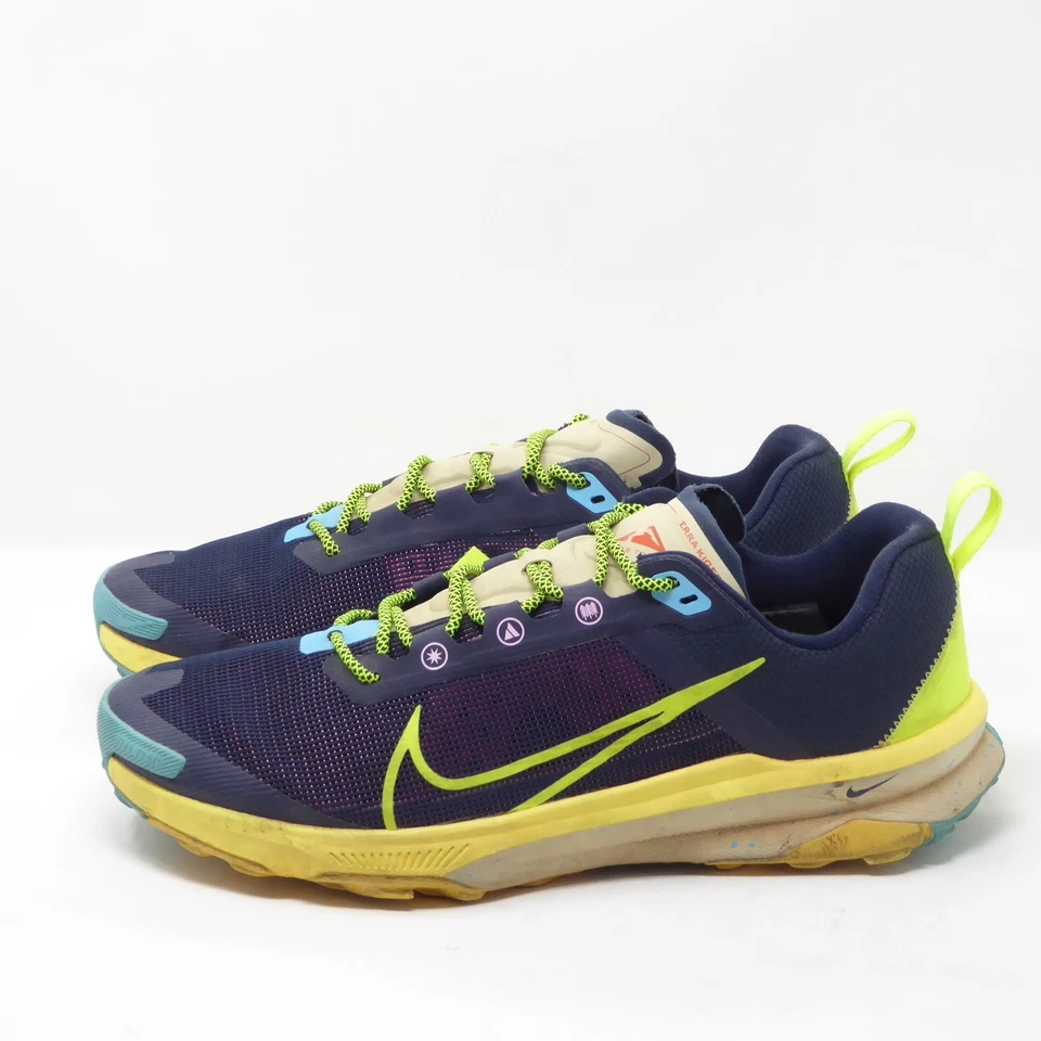 Nike Hombres React Terra Kiger 9 Trail Running Zapatos DR2693-400 Azul Amarillo Talla 13 Foto 3 de 4
