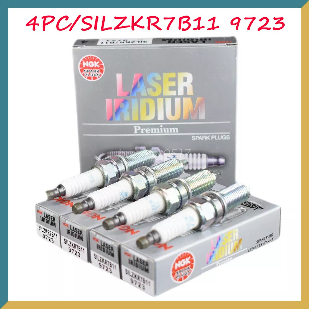 4Pcs NGK SILZKR7B11 9723 Laser Iridium Spark Plugs For Hyundai Elantra Santa Fe