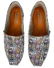 Bobs By Skechers Plush Kitty Smarts Slip On Loafer Shoes Womens Sz 8 Multicolor