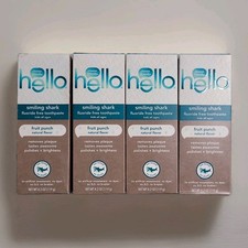 4 of Hello-Smiling Shark, Natural Toothpaste for kids, Fruit Punch 4.2oz