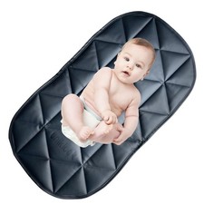 Quilted Padded Vegan Leather Portable Changing pad Mat  Play mat Baby Toddle...