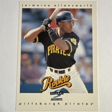 Score 1997 Jermaine Allensworth Pittsburgh Pirates Baseball Card #313 Rookie. rookie card picture