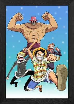 Alabasta Drum Island Luffy, Nami, S Framed Wall Art Poster Canvas Print Picture