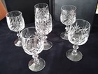 6 Verres à eau ou grands verres à vin rouge en Cristal  taillé     NOUVEAU