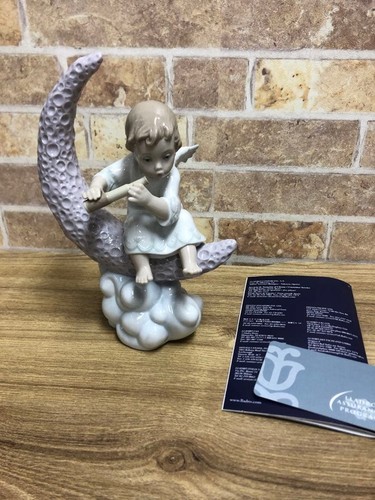 Lladró Figurina Angioletto Che Prega 13x8cm Porcellana - Prestige Home