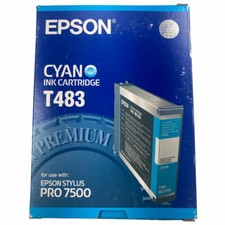 Genuine Epson T483 Cyan Ink Cartridge for Stylus Pro 7500