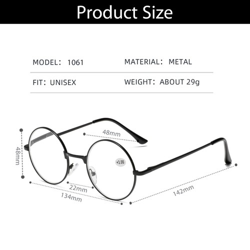 7PK Metal Frame Reading Glasses Blue Light Blocking Spring Hing Readers for Men - Bild 5 von 17