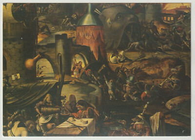 Postkarte Hyronimus Bosch Die Austreibung der Sünden aus der Stadt Nazareth.