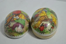 Vintage German Paper Mache Easter Egg Candy Container Baby Chic's Musical Band 