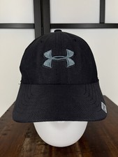 Under Armour Hat Cap Fitted Youth Medium Dark Gray Black Embroidered Polyester