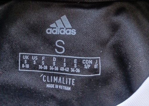 Adidas Climalite Girl's Small 8-10 Black Athletic Shirt Short Sleeve Pullover - Picture 4 of 4