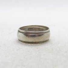 SW Sterling Silver 925 Stacked Design Band Ring Size 6 K4834