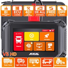 ANCEL V5 HD Heavy Duty Truck Diesel OBD Diagnostic Scanner DPF Regen ECU Coding
