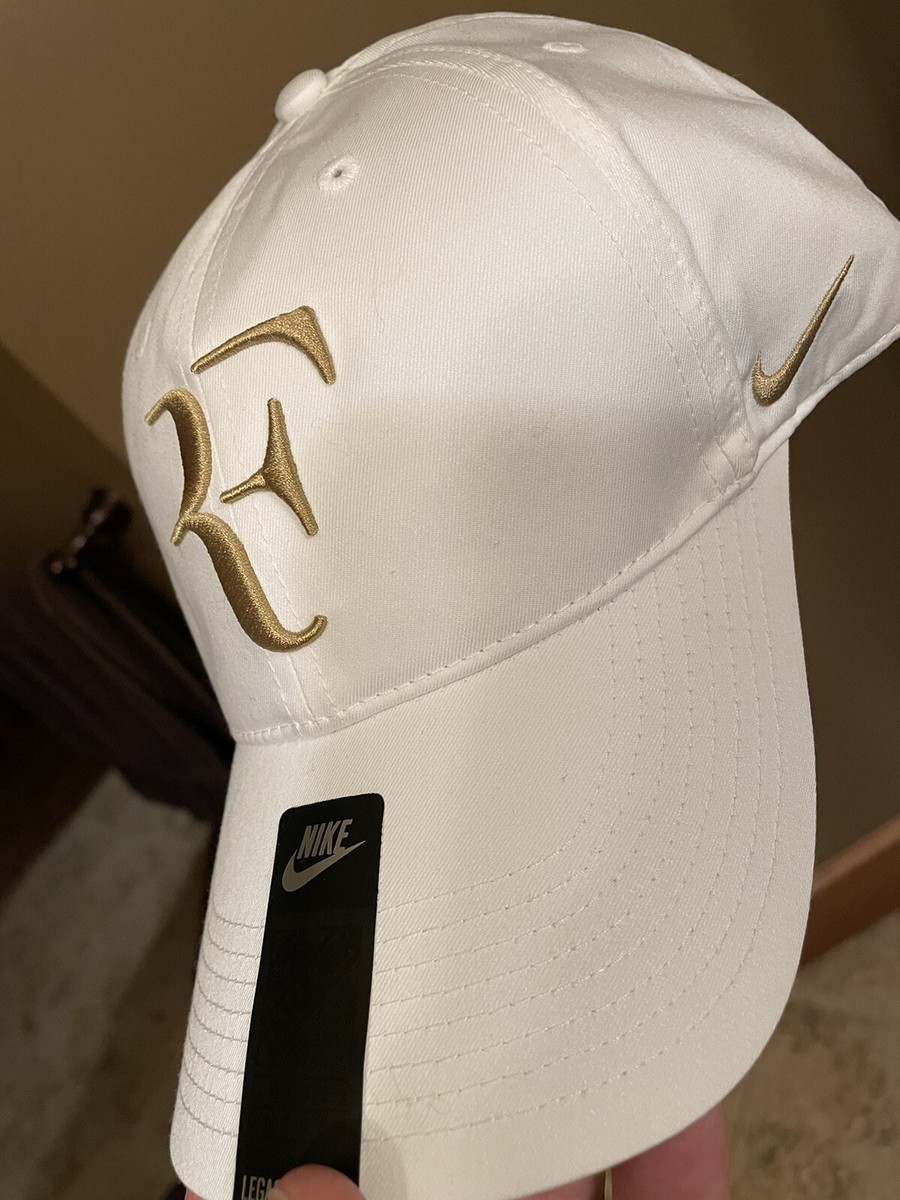 【激レア】NIKE RFキャップ ホワイト ゴールド5トロフィー　フェデラー Roger Federer Nike White And Gold Hat / Cap. | eBay