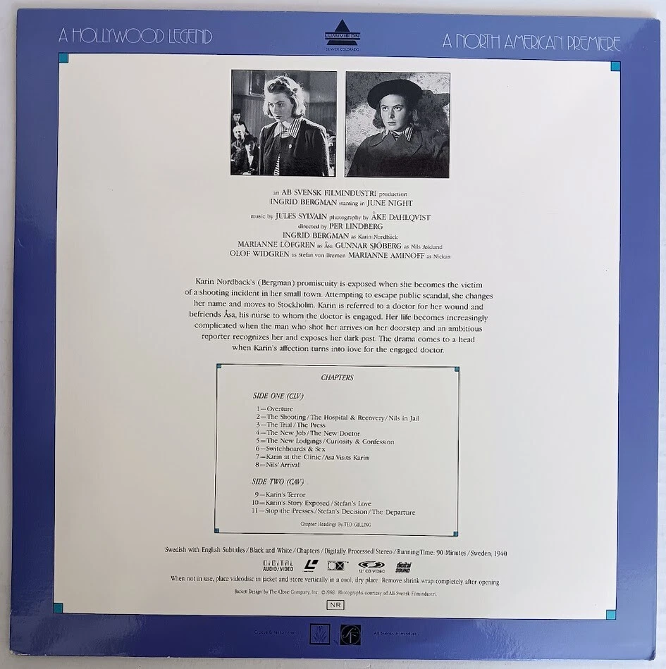 June Night (1940) LASERDISC - Image 2 of 2