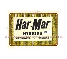 decorative wall plaques Har-Mar Hybrids seed corn farm cottage metal tin sign