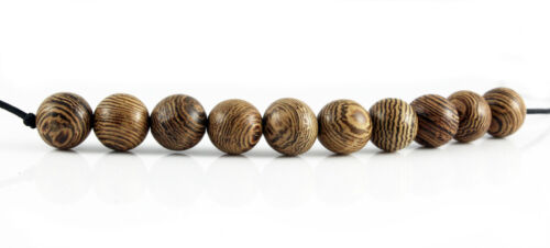 100 sztuk drewnianych koralików 8 mm produkcja biżuterii wstążka z koralików bransoletka Ø 1 mm - Zdjęcie 1 z 1