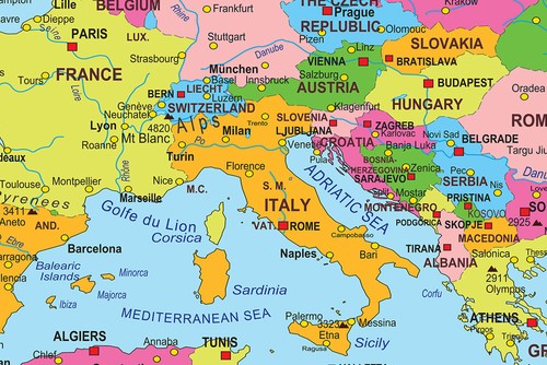 150x100cm Europe Map Political Distribution Print Poster Wall Mural School Decor - Picture 5 of 9