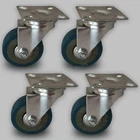 4 Pack 2'' Caster Wheels Swivel Plate Casters PVC