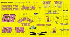  68 Bobby Hamilton Country Time Thunderbird 1991 1/64th HO Scale Slot Car Decals