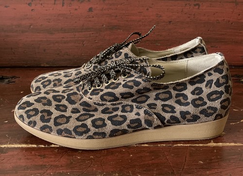 Anniel Scarpine da Balletto Italiane Brown Leopard Animal Print Oxfords EUR 37 - Picture 3 of 12