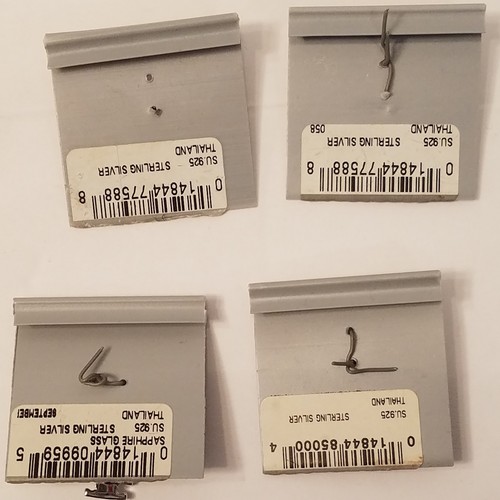 4~New Sterling Silver Charms 4 Necklaces Frog~Butterfly~Girl Still Original Card - Picture 2 of 11
