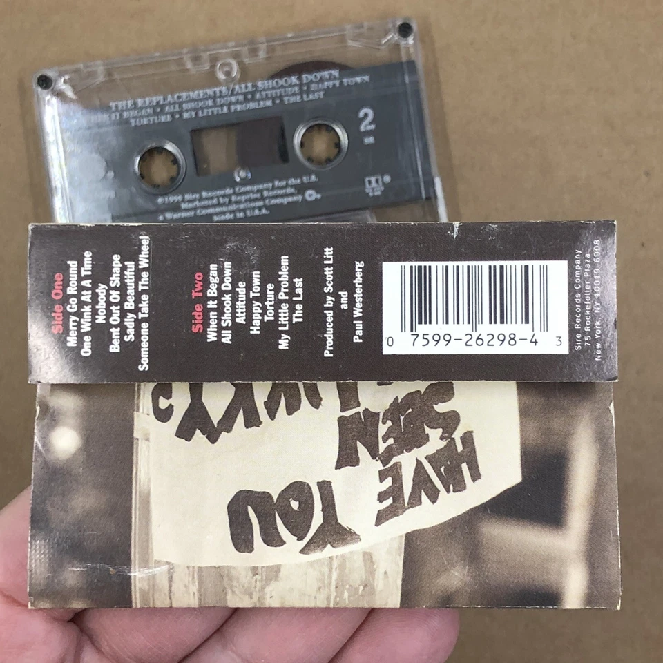THE REPLACEMENTS Cassette Tape 90s Rock Indie ALL SHOOK DOWN MERRY GO ROUND Foto 4 de 4