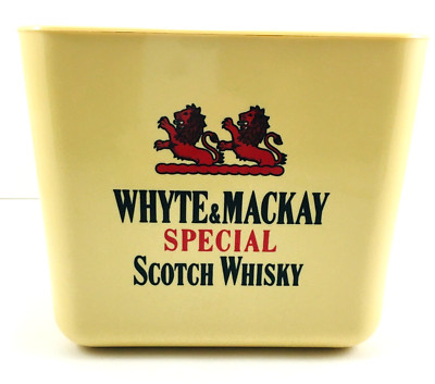 Whyte and MacKay Ice Bucket Pale Yellow Plastic Retro Advertising Supadry brand