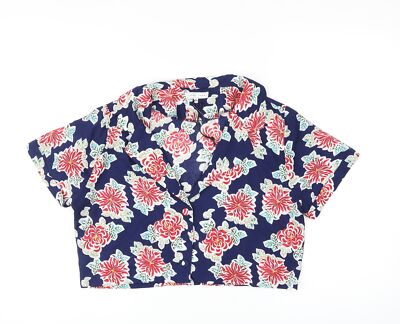 Emory Park Damen Blumenmuster Viskosemischung geknöpft Größe M