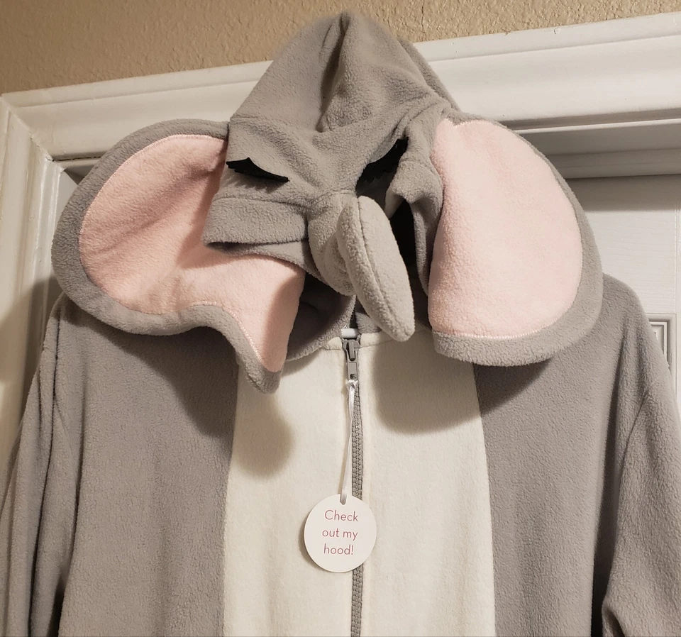 Nuevo pijama Xhileration Elephant adulto talla XL polar ropa para dormir nuevo con etiquetas Foto 2 de 4