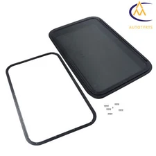 36" W x 22" H RV Exit Window w/Trim Ring Emergency Push Out Window w/Net Screen