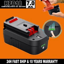 HPB18 18V HPB18-OPE 244760-00 18 VOLT 7.0AH LI-ION BATTERY FOR BLACK AND DECKER
