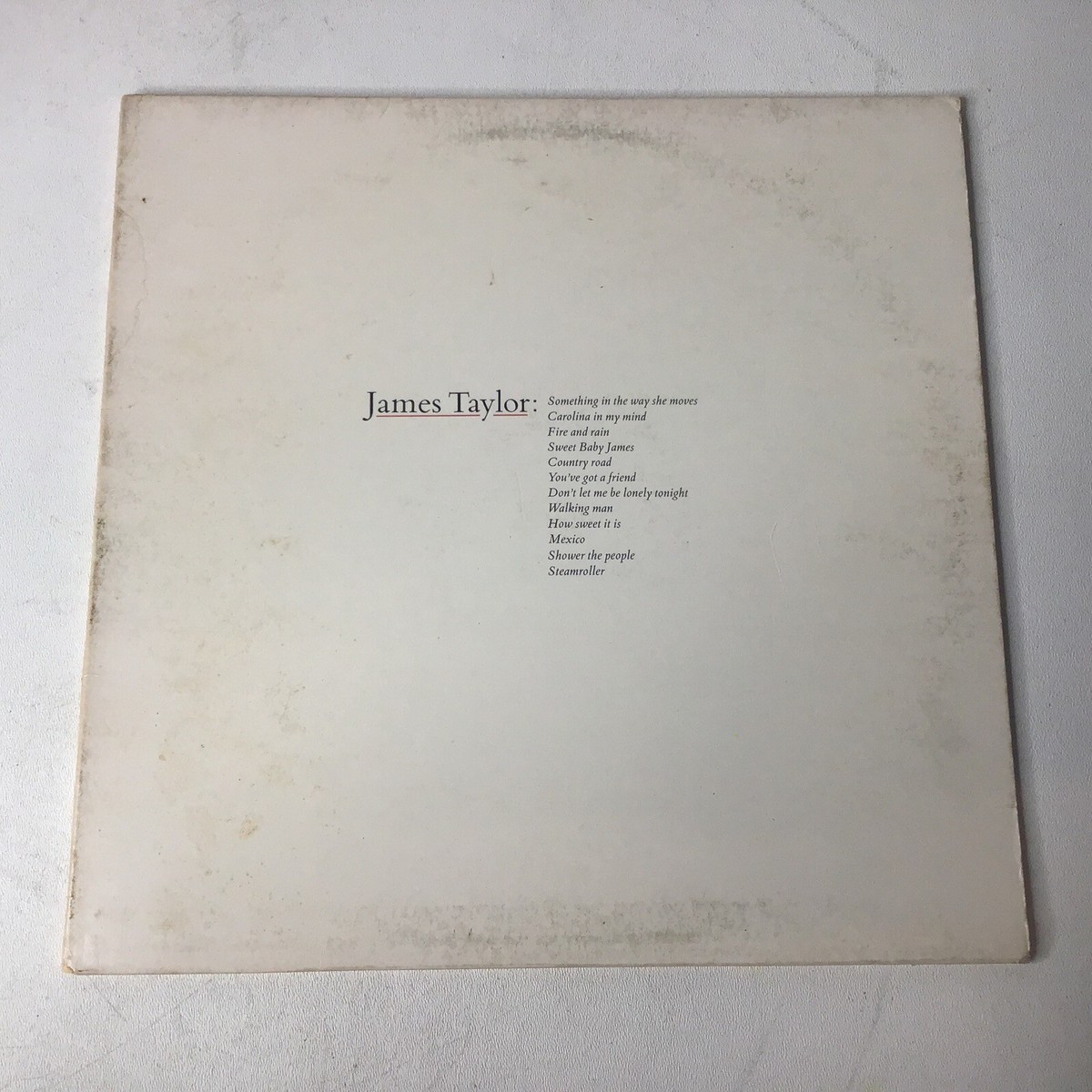 Vintage Vinyl James Taylor's Greatest Hits 1976 LP Warner