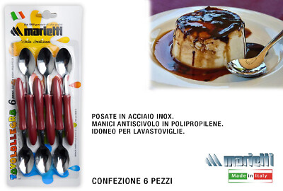 Cucchiaino Confezione 6 Pezzi Rosso Tavola Allegra Marietti I236