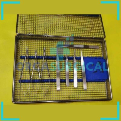 Hand Surgery Basic Set of Micro Surgical Instruments With Wire Mesh ...
