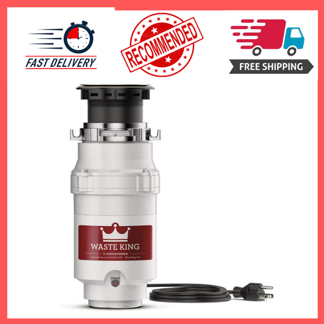 Garbage Disposal With Power Cord 1 2 HP Removable Replaceable