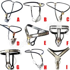 Female/Male Stainless Steel Chastity Belt Adjustable Panties Device BDSM Bondage