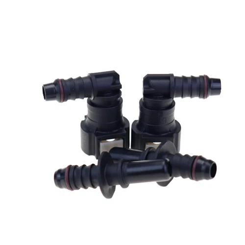 9.49mm SAE 5/16 Elbow 90 Degree Nylon Fuel Line Quick Connect Release Hose - Foto 1 di 11