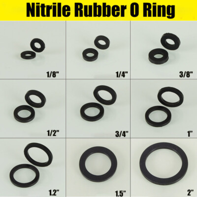 #ad Black NBR Rubber Flat Round Ring Washer Seal Gaskets 9mm 56mm OD 1mm 3mm Thick $127.18