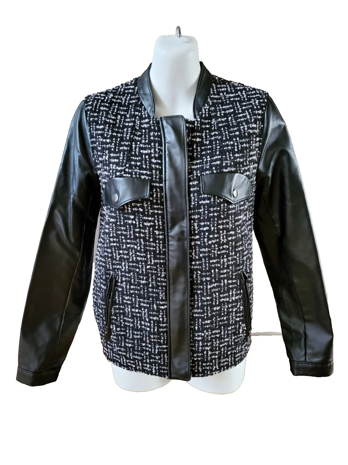 Chaqueta de la motocicleta abrigos, chaquetas y chalecos geométrica para Mujeres