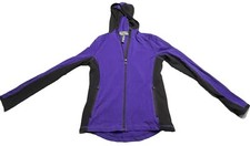 Lauren Ralph Lauren Active Womens Jacket Size Small Purple Black Hooded Full Zip