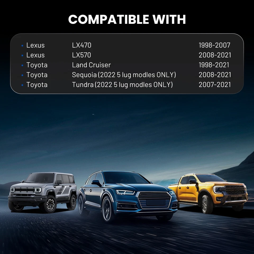 4 piezas espaciadores de rueda centrados en el cubo 2 pulgadas 5x150 14x1,5 para Toyota Tundra 2007-2021 Foto 3 de 4