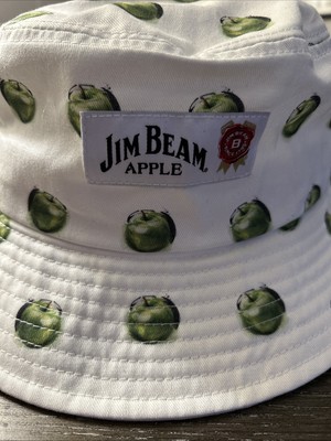 Jim Beam Apple White Bucket Boonie Fishermans Hat Drink Smart Adult Size New